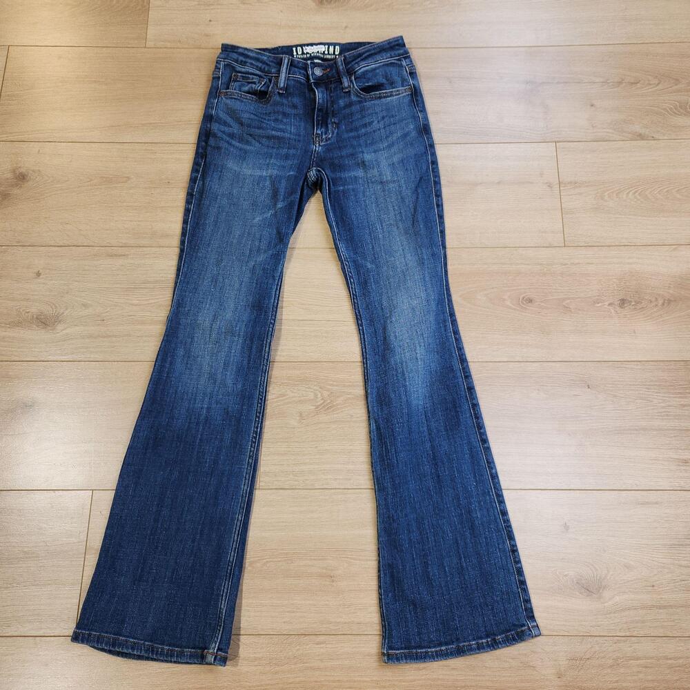 Idyllwind Jeans Womens 0x32 Medium Wash Blue Mid Rise Bootcut Distressed Denim